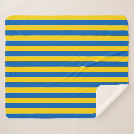 Patriottische Sherpa Blanket met Oekraïense vlag Sherpa Deken (Voorkant (horizontaal))