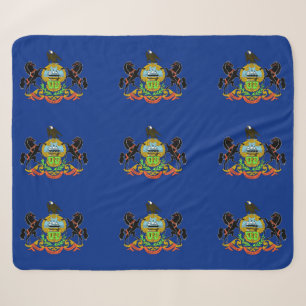 Patriottische Sherpa Blanket met Pennsylvania vlag Deken