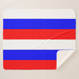 Patriottische Sherpa Blanket met Russische vlag Sherpa Deken