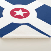 Patriottische Sherpa Blanket met vlag van Indianap Sherpa Deken (3/4)