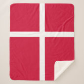 Patriottische Sherpa Deken met Deense vlag (Voorkant)