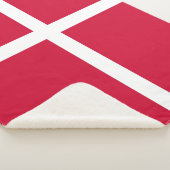 Patriottische Sherpa Deken met Deense vlag (3/4)