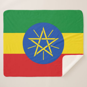 Patriottische Sherpa Deken met Ethiopische vlag