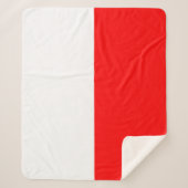 Patriottische Sherpa Deken met Indonesische vlag (Voorkant)