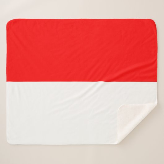 Patriottische Sherpa Deken met Indonesische vlag (Voorkant (horizontaal))