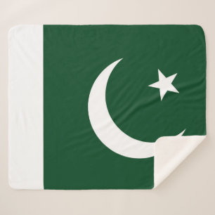 Patriottische Sherpa Deken met Pakistaanse vlag