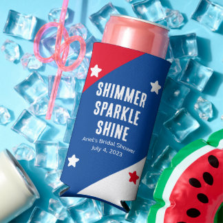 Patriottische "Shimmer Sparkle Shine" trouwgunsten