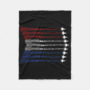 Patriottische shirts voor mannen Jet 4 juli Shirte Fleece Deken