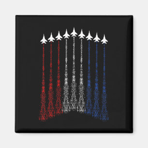 Patriottische shirts voor mannen Jet 4 juli Shirte Magneet