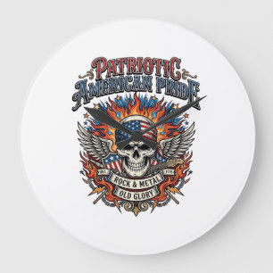 Patriottische Sjaal Rocker Old Glory Muziek Rock M Grote Klok