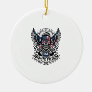Patriottische sjaal rocker Old Glory muziek rock m Keramisch Ornament