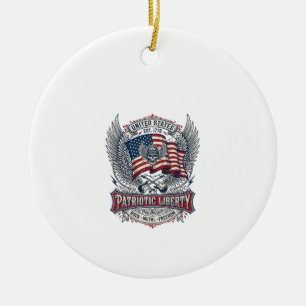 Patriottische Sjaal Rocker Old Glory Muziek Rock M Keramisch Ornament