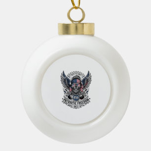 Patriottische Sjaal Rocker Old Glory Muziek Rock M Keramische Bal Ornament