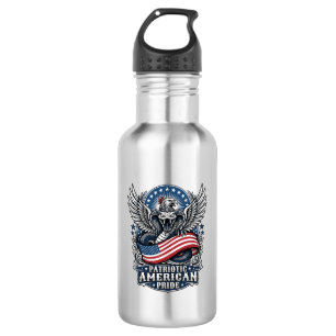 Patriottische Slang Schedel Vrijheid Beest Dier Hy Waterfles