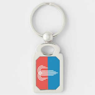 Patriottische sleutelhanger met de vlag van Kansas