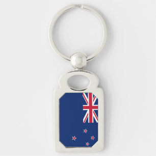 Patriottische sleutelhanger met de vlag van Nieuw-