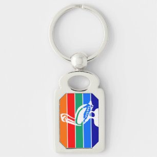 Patriottische sleutelhanger met de vlag van Sint-P