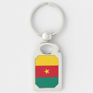 Patriottische sleutelhanger met Kameroense vlag