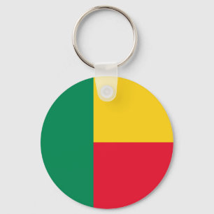 Patriottische sleutelhanger met vlag van Benin