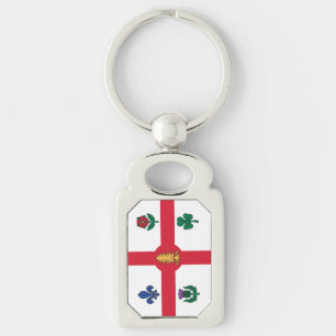 Patriottische sleutelhanger met vlag van Montreal,