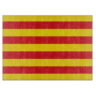 Patriottische snijplank met vlag van Catalonië