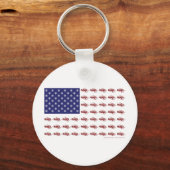 Patriottische Snowmobiling Sleutelhanger (Voorkant)