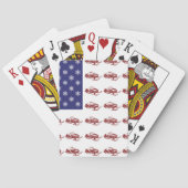 Patriottische Snowmobiling Speelkaarten (Achterkant)