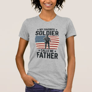 Patriottische Soldaat Vader Vintage Vector T-shirt