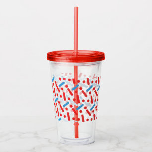 Patriottische Spattenpatroon Acryl Drinkbeker