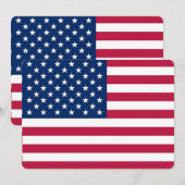 Patriottische, speciale uitnodigingen met vlag van (Voorkant / Achterkant)
