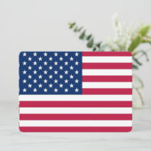 Patriottische, speciale uitnodigingen met vlag van (Staand voorkant)