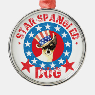 Patriottische Speelgoed Fox Terrier Metalen Ornament