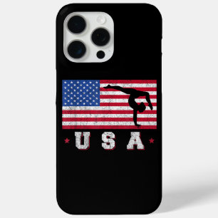 Patriottische sport Gift American USA Flag Girls G iPhone 15 Pro Max Hoesje