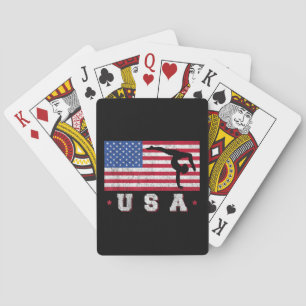 Patriottische sport Gift American USA Flag Girls G Pokerkaarten