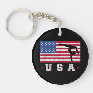 Patriottische sportcadeau Amerikaanse Vlag Meisjes Sleutelhanger