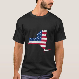 Patriottische staat New York Vlag voor Verenigde S T-shirt