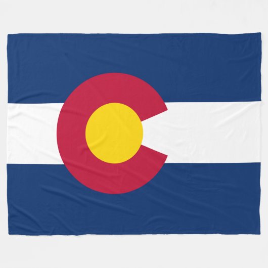 Patriottische staatsvlag van Colorado Fleece Deken (Voorkant (Horizontaal))