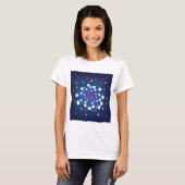 Patriottische Starburst Rood Wit en Blauw USA T-shirt (Voorkant volledig)