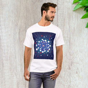 Patriottische Starburst Rood Wit en Blauw USA T-shirt