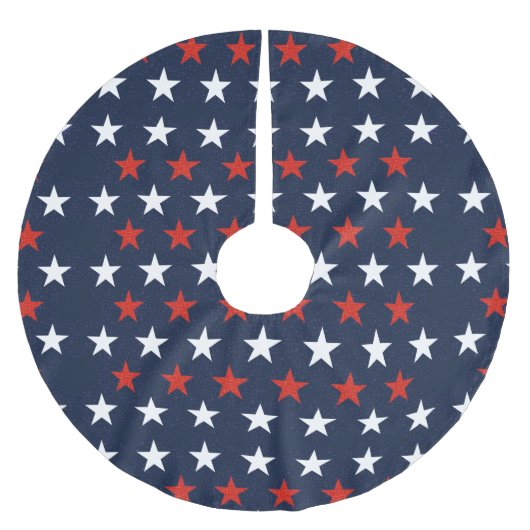 Patriottische stars Design Tree Skirt Kerstboom Rok (Voorkant)