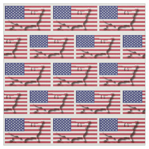 Patriottische STARS en STRIPES USA Map Outline Stof