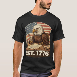 Patriottische Steelaar Oervader 1776 T-shirt
