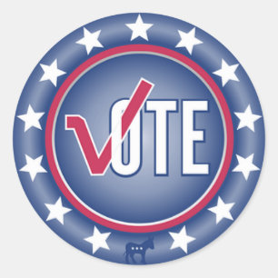 Patriottische stem Democrat Ezel Symbool Stickers