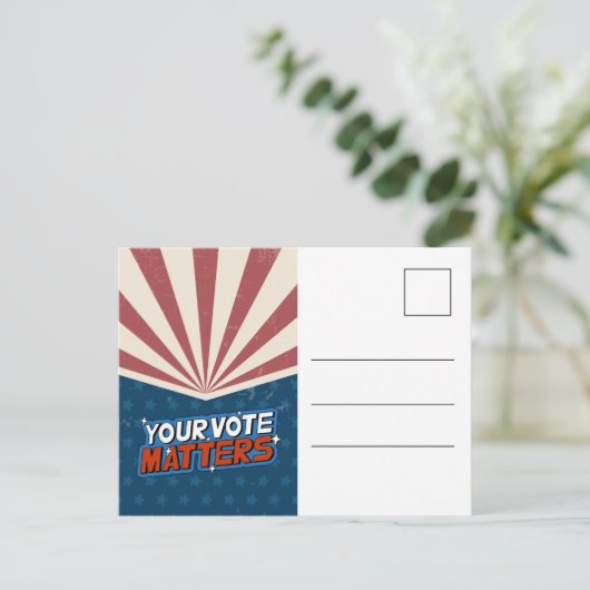 Patriottische stemcampagne blanco briefkaart (Staand voorkant)