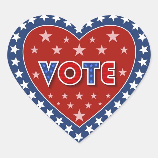 Patriottische stemming hart sticker (Voorkant)