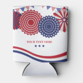 Patriottische sterren en strepen 4 juli blikjeskoeler (Voorkant)