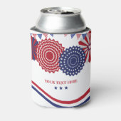 Patriottische sterren en strepen 4 juli blikjeskoeler (Blikje Achterkant)