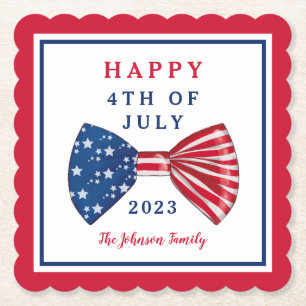 Patriottische sterren en strepen 4 juli kartonnen onderzetters