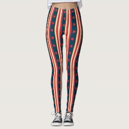 Patriottische sterren en strepen -  Amerikaan Leggings