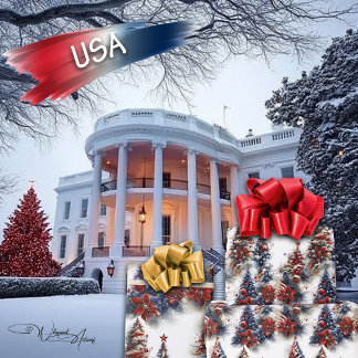 Patriottische sterren en strepen cadeaupapier